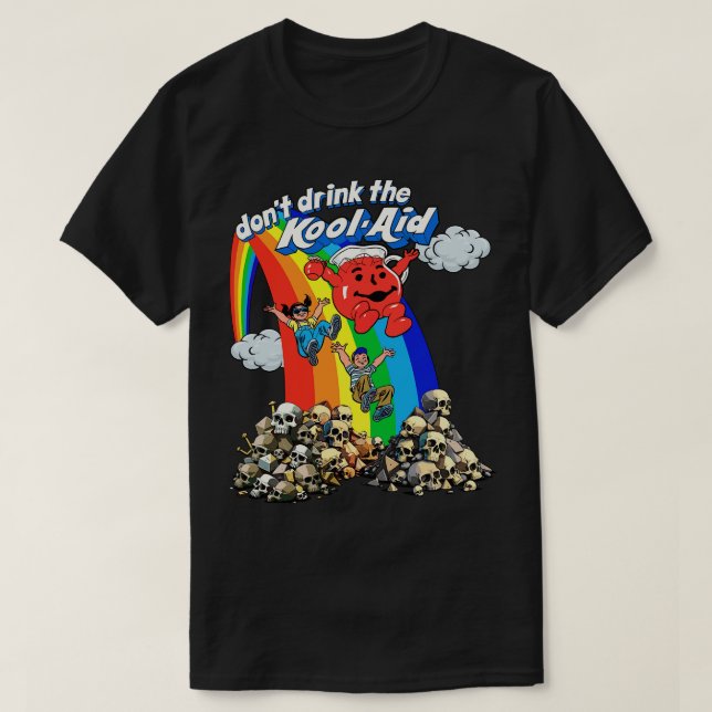 Drick inte KoolAid Retro Psychedelic-designen T Shirt (Design framsida)