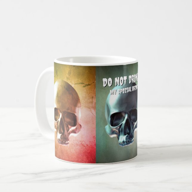 Drick inte! Min Speciella Brew. Skala teckningar Kaffemugg (Framsida vänster)