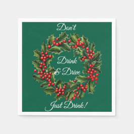 Drick inte och kör andedräkt Humor Pappersservett