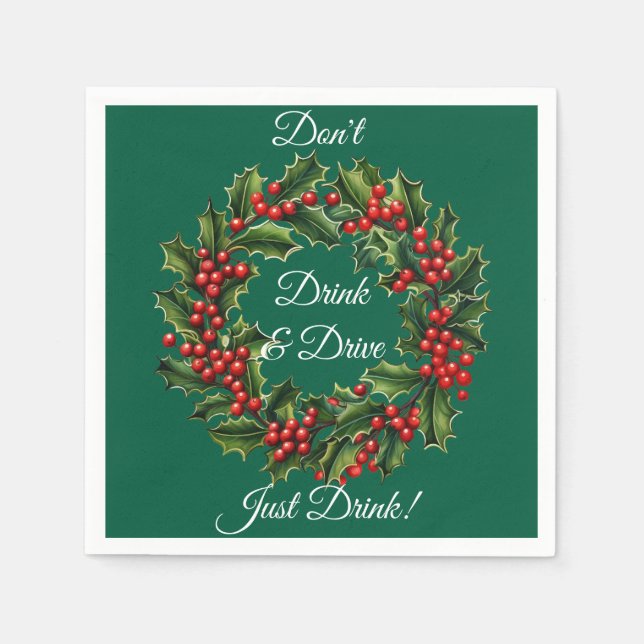 Drick inte och kör andedräkt Humor Pappersservett (Framsidan)