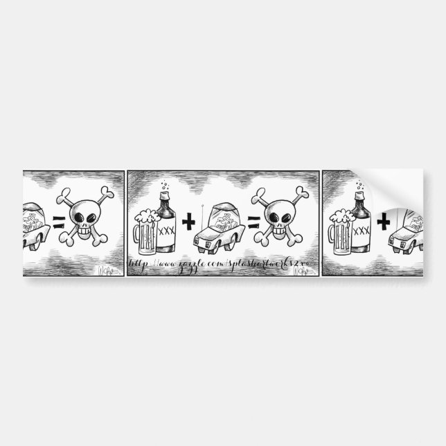 "Drick inte och kör inte" Bildekal (Framsidan)