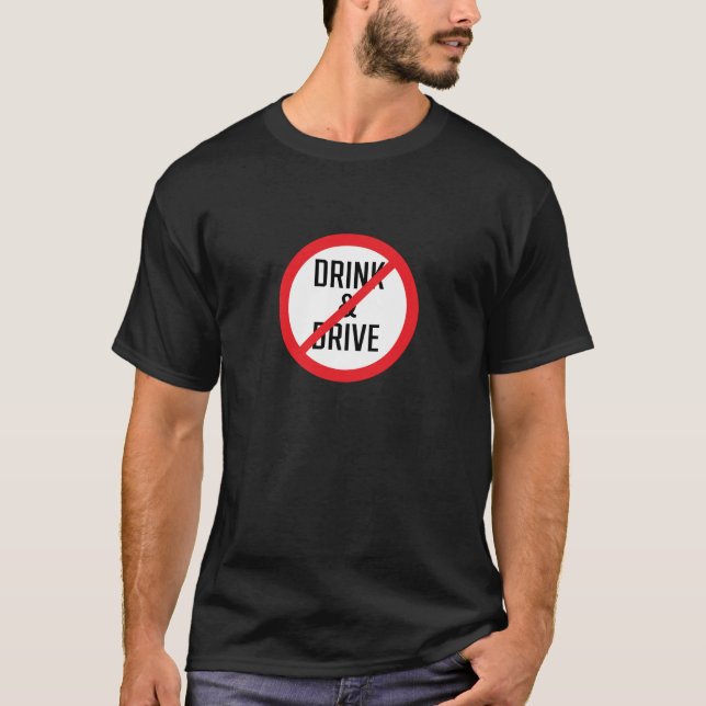 Drick inte och kör inte | Grundläggande Mörk T-Shi T Shirt (Framsida)