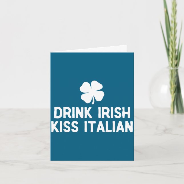 Drick irländsk kyss italiensk st. patricks dag rol kort (Framsida)