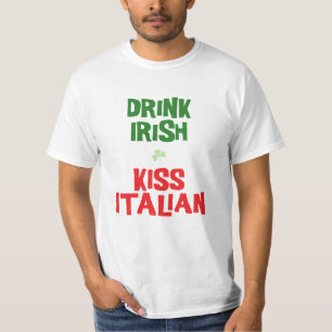 Drick irländska kyss italienska t shirt