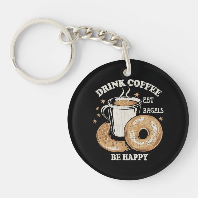 Drick kaffe ät bagels var glad (Framsidan)