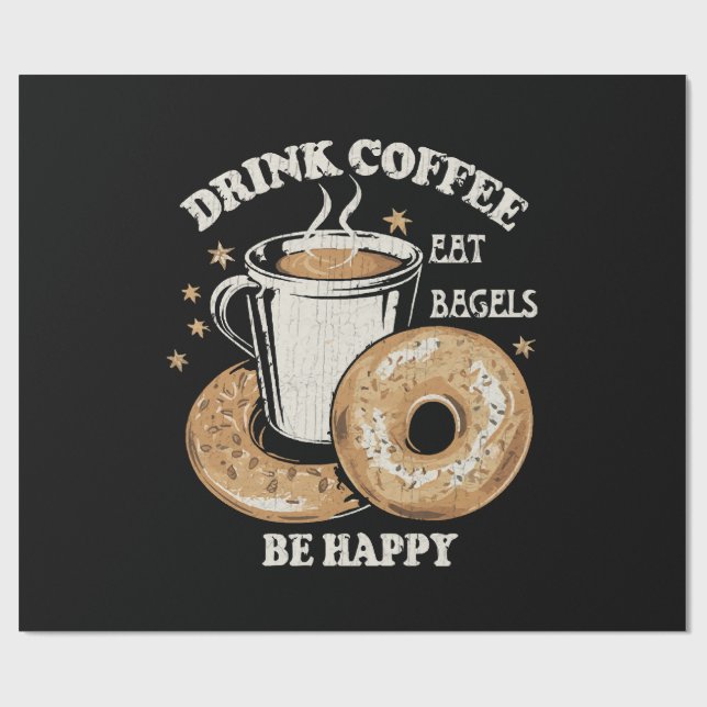 Drick kaffe ät bagels var glad presentpapper (Platt)