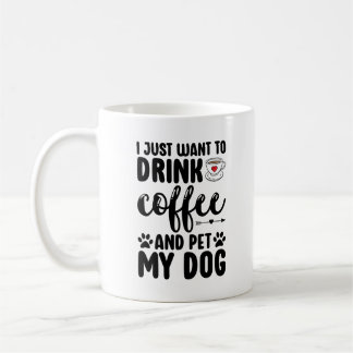 Drick kaffe och ät min Hund Rolig hund Mamma Kaffemugg