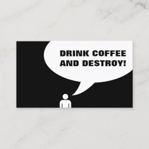 Drick kaffe och destruera slagit kort