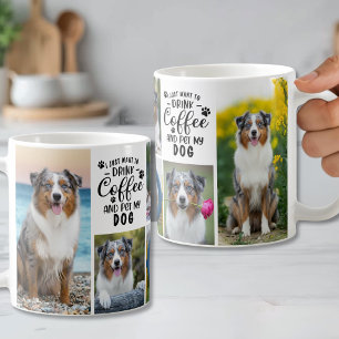 Drick Kaffe Och Kela Med Min Hund Foto Kaffemugg