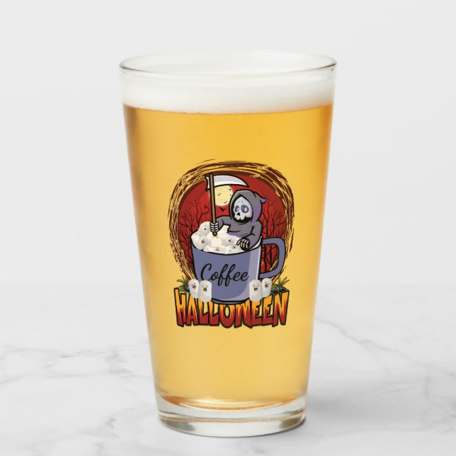 Drick kaffe och var scen glaskopp (Framsida fylld)