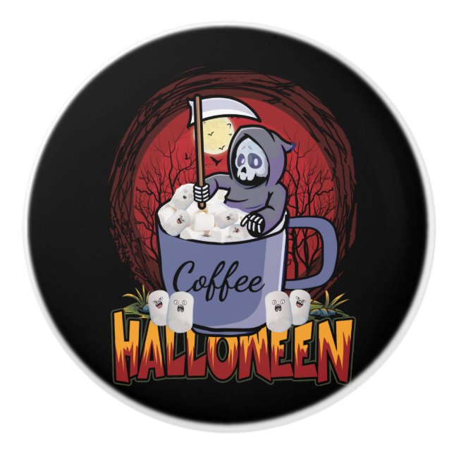 Drick kaffe och var scen knopp (Framsidan)