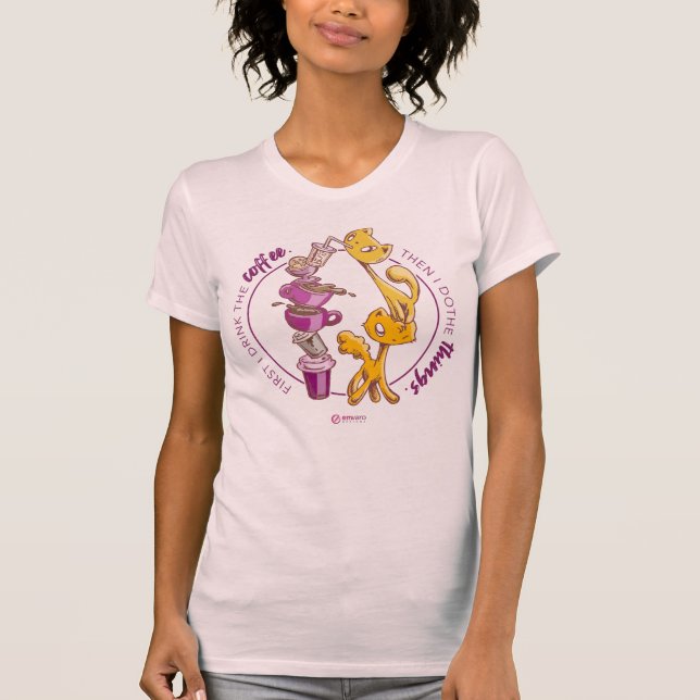 Drick kaffet, gör Sak T Shirt (Framsida)