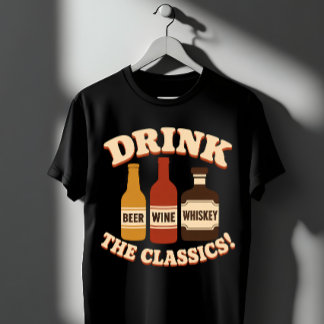 Drick Klassikerna Öl Vin Whiskey T Shirt