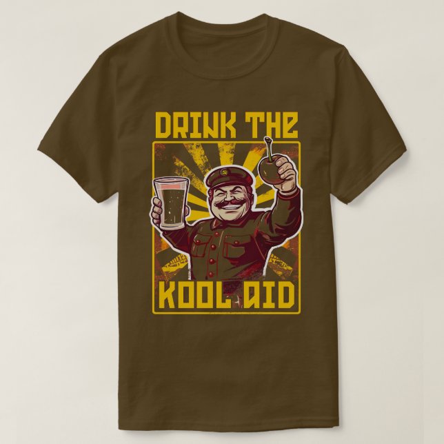 Drick KoolAid Retro-kommunistmedlemmen T Shirt (Design framsida)