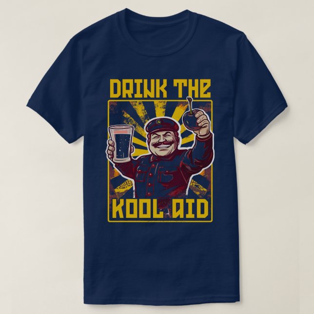 Drick KoolAid Retro-kommunistmedlemmen T Shirt (Design framsida)