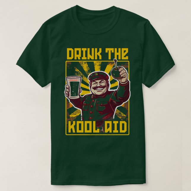 Drick KoolAid Retro-kommunistmedlemmen T Shirt (Design framsida)