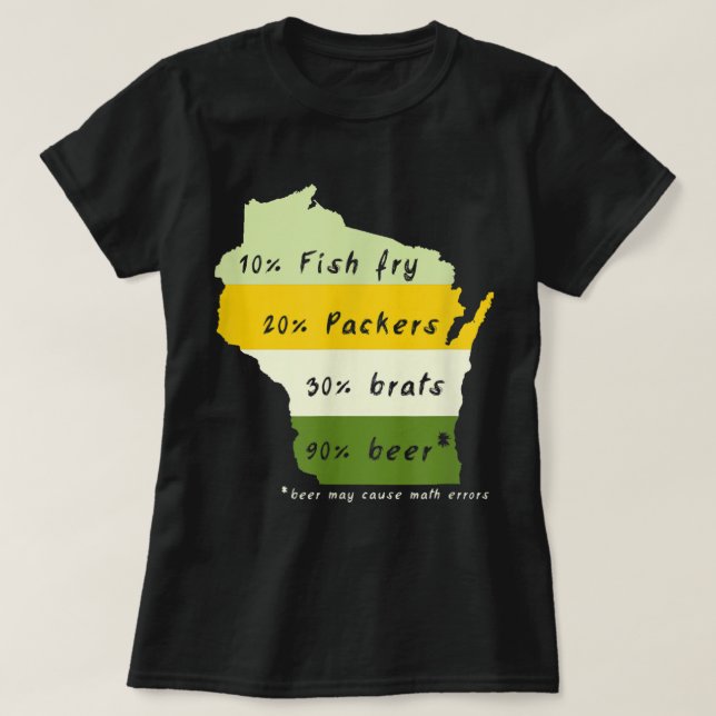 Drick lokala Wisconsin Beer-drycker T Shirt (Design framsida)