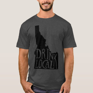 Drick lokalt Idaho-tillstånd, konturfartyg, t Shirt