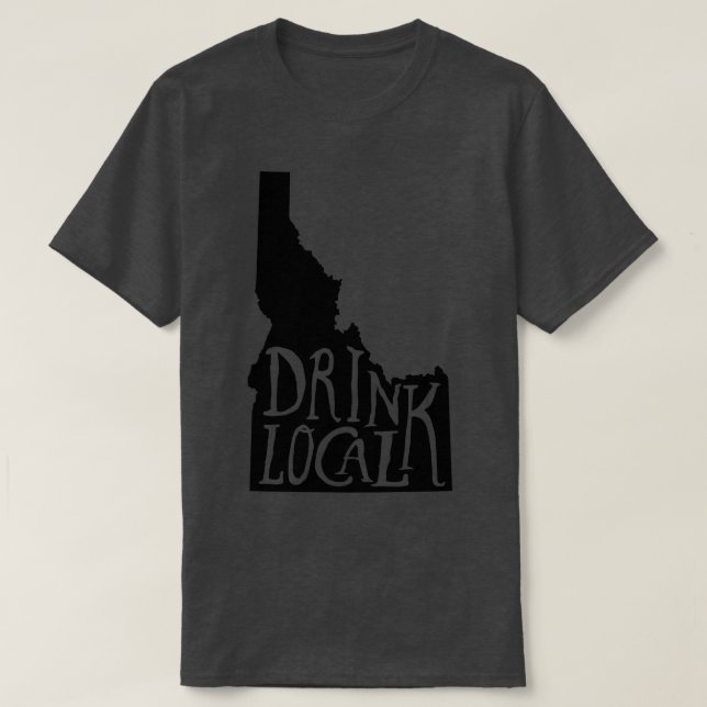 Drick lokalt Idaho-tillstånd, konturfartyg, t T Shirt (Design framsida)