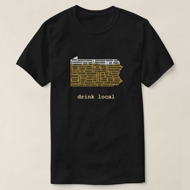 Drick lokalt (PA) Essential T Shirt (Design framsida)