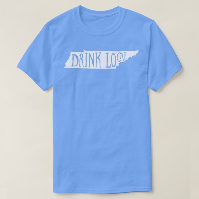 Drick lokalt Tennessee-tillstånd konturcrawlning a T Shirt (Design framsida)