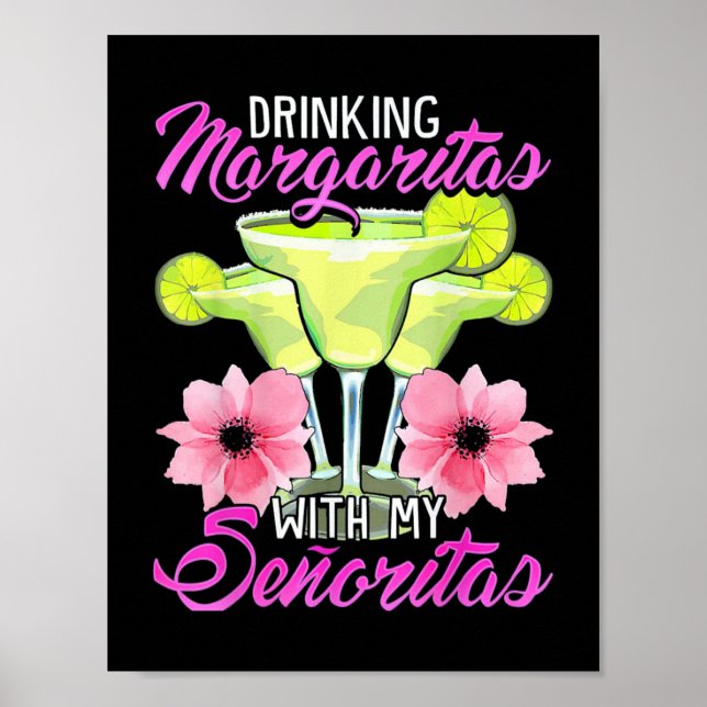 Drick Margaritas med min senoritas Poster (Framsidan)