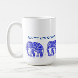 DRICK MED BLÅ COOL ELEFANT KAFFEKOPP