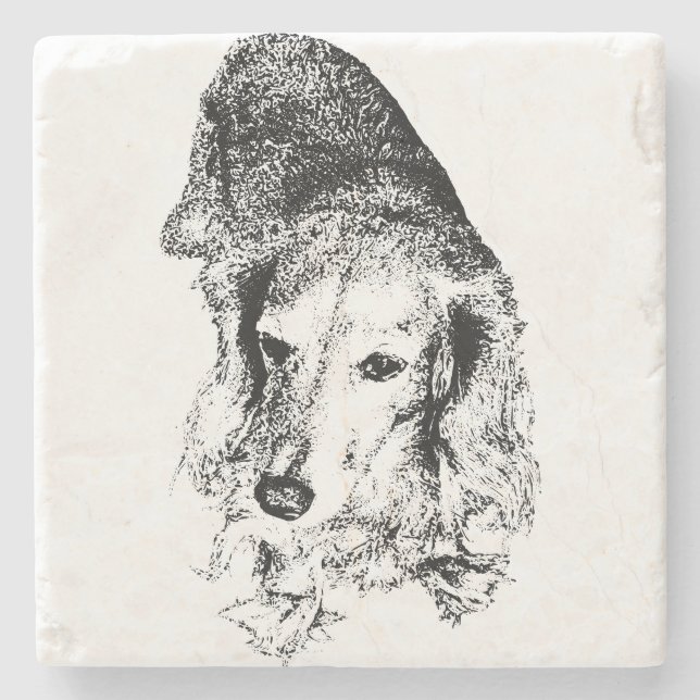 Drick med ryggraden – Dachshund Stenunderlägg (Framsidan)