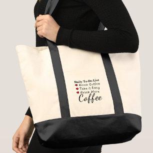 Drick mer kaffe att göra lista röd tygkasse