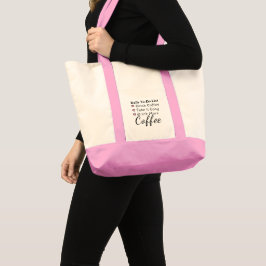 Drick mer kaffe för att göra lista rosa tygkasse