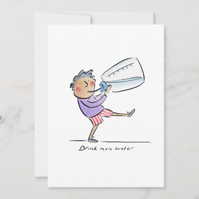 Drick mer vatten inbjudningar (Framsida)
