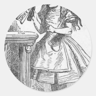 Drick mig, Alice i Wonderland Runt Klistermärke