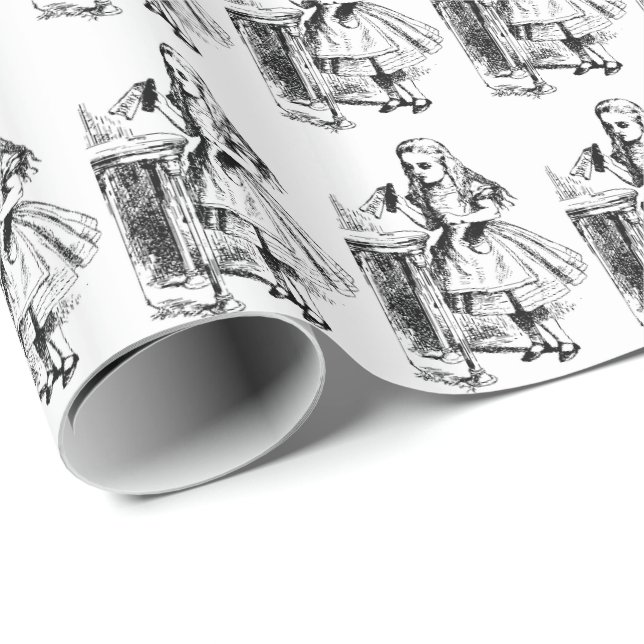 Drick mig Alice i Wonderland Wrapping Papper Presentpapper (Rullad Hörn)