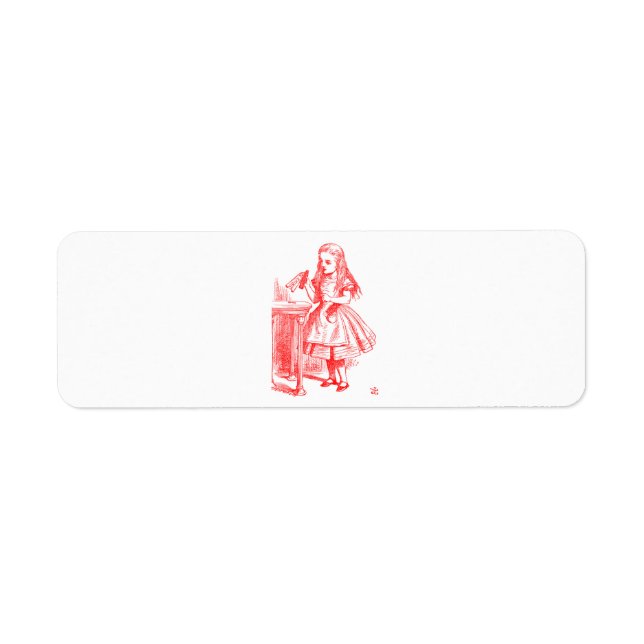 Drick mig (Alice) Returadress Etikett (Framsidan)