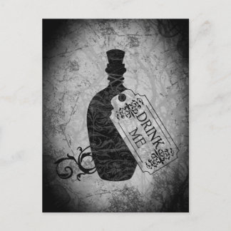 Drick mig Flaska Grått-vykort Vykort