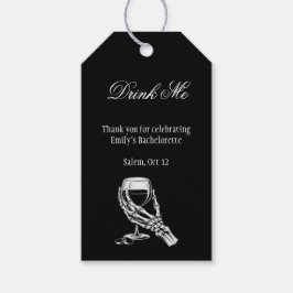 Drick Mig Gotisk Skelett Hand Svart Möhippa Presentetikett