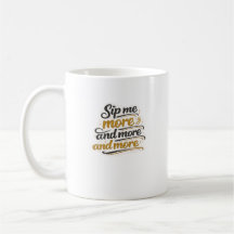 Drick Mig Mer Rolig Kaffe Älskare Typografi Design