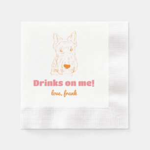 Drick mig! Schnauzer Bröllop Napkins Pappersservett