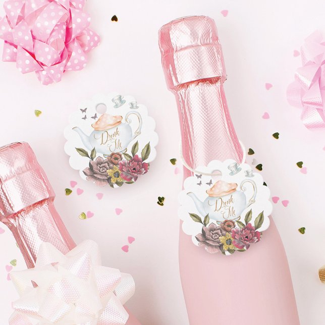 Drick Mig | Tekanna & Tekopp Alice i Underlandet Gåvor Etiketter (Skapare uppladdad)