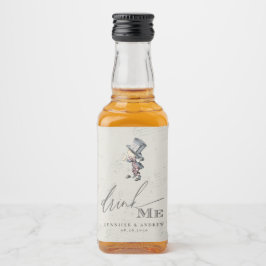 Drick mig Vintage Alice i Wonderland Bröllop Spritflaskor Etikett