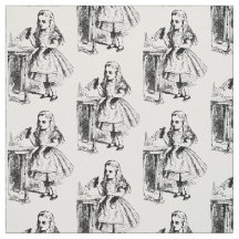 Drick mig Vintage Alice i Wonderland Fabric