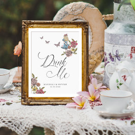 Drick mig | Vintage Alice i Wonderland Tea Party Poster