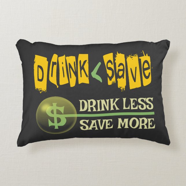 Drick mindre, Spara mer Prydnadskudde (Framsidan)