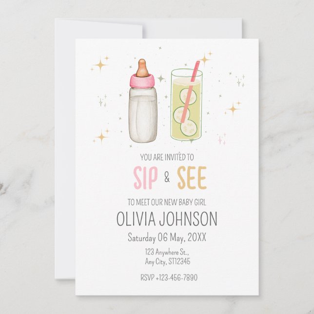 Drick Och Se, Välkommen Bebis Flicka, Ny Bebis Fes (Framsida)