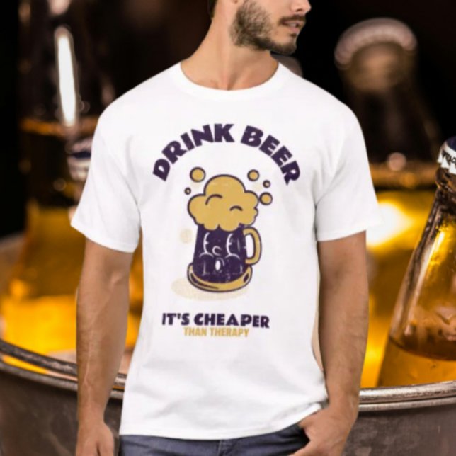 Drick öl Det är billigare än terapi T Shirt (Skapare uppladdad)