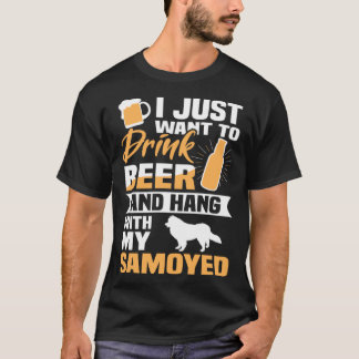 Drick öl och håll med min provade Hund T Shirt