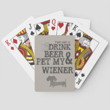 Drick öl och Pet min Wiener Beer Dachshund Pappa G