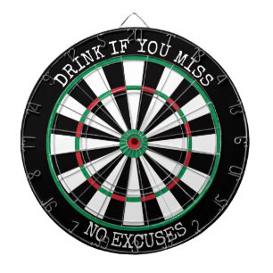 Drick Om Du Missar – Inga Ursäkter Dartboard Darttavla
