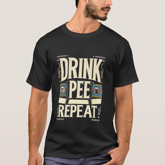 Drick Pissa Upprepa Fest Berusad Tips ----- T Shirt (Framsida)
