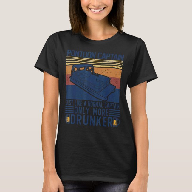 Drick Pontoon kapten som en vanlig kapten Dru T Shirt (Framsida)